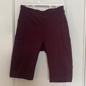 Lululemon Athletica Burgundy Bike Shorts